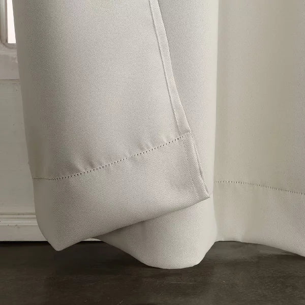 2PK 54"x84" Sun Zero Blackout Kenneth Energy Saving Grommet Curtain Panel Cream