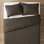 Twin/Twin Extra Long Geo Quilt and Sham Set Dark Gray - Opalhouse designed with Jungalow: Polyester Jacquard Bedding Set