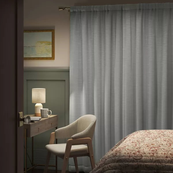 2PK 50"x84" Blackout Henna Window Curtain Panel Gray