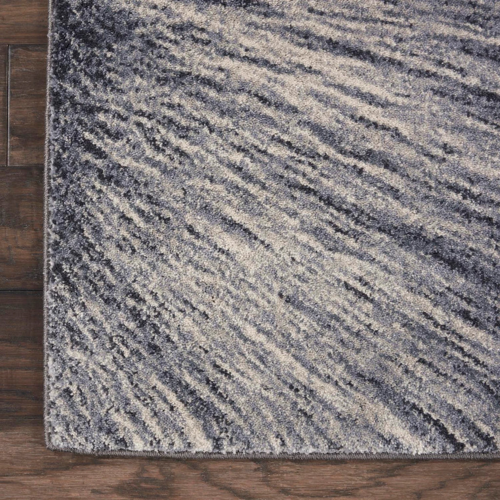 2'2" x 3'9" Kathy Ireland Moroccan Blue And Grey