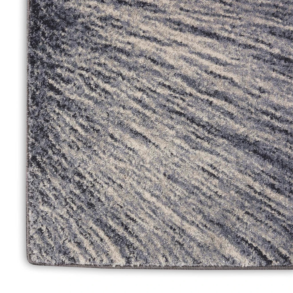 2'2" x 3'9" Kathy Ireland Moroccan Blue And Grey