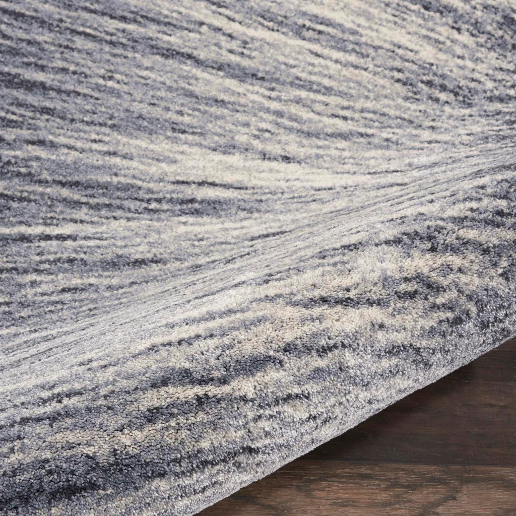 2'2" x 3'9" Kathy Ireland Moroccan Blue And Grey
