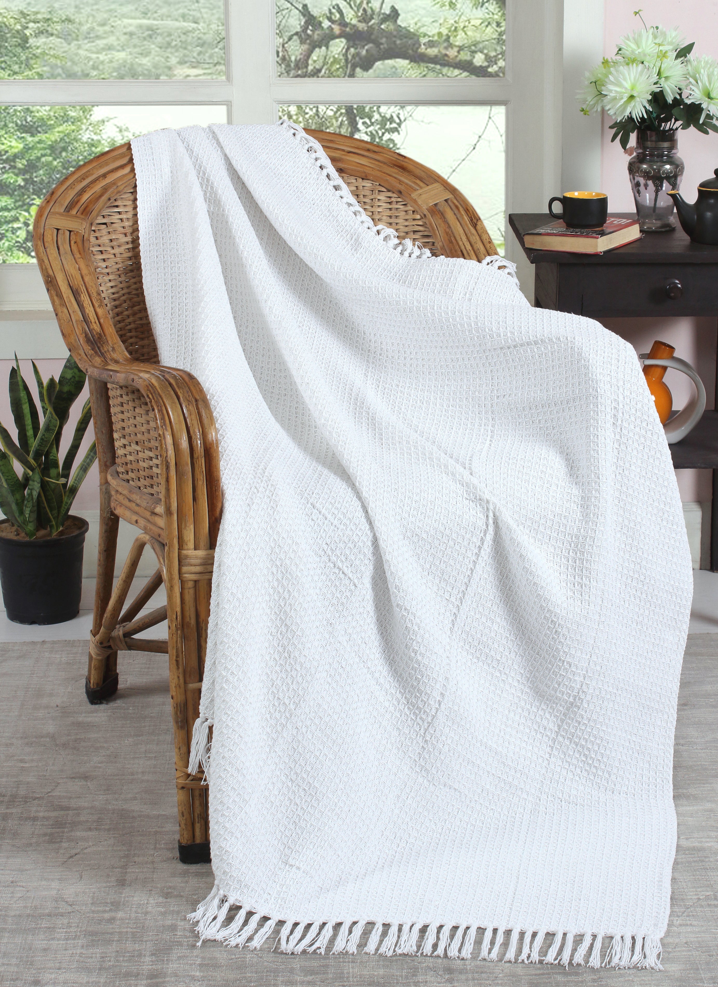 Honeycomb Cotton Throw