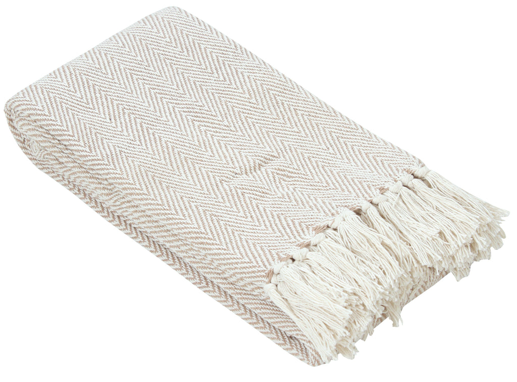 Herringbone Striped Cotton Throws