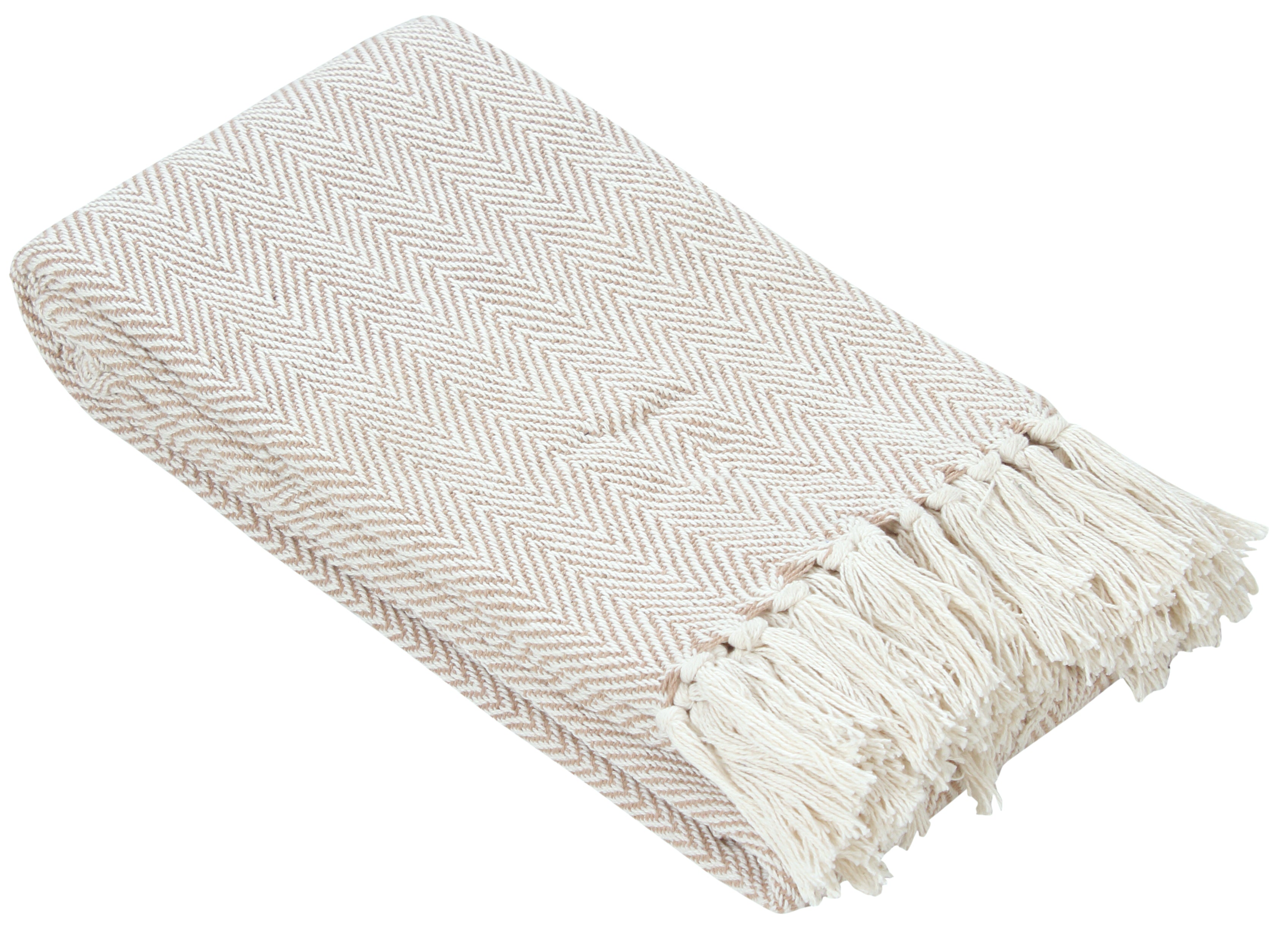 Herringbone Striped Cotton Throws