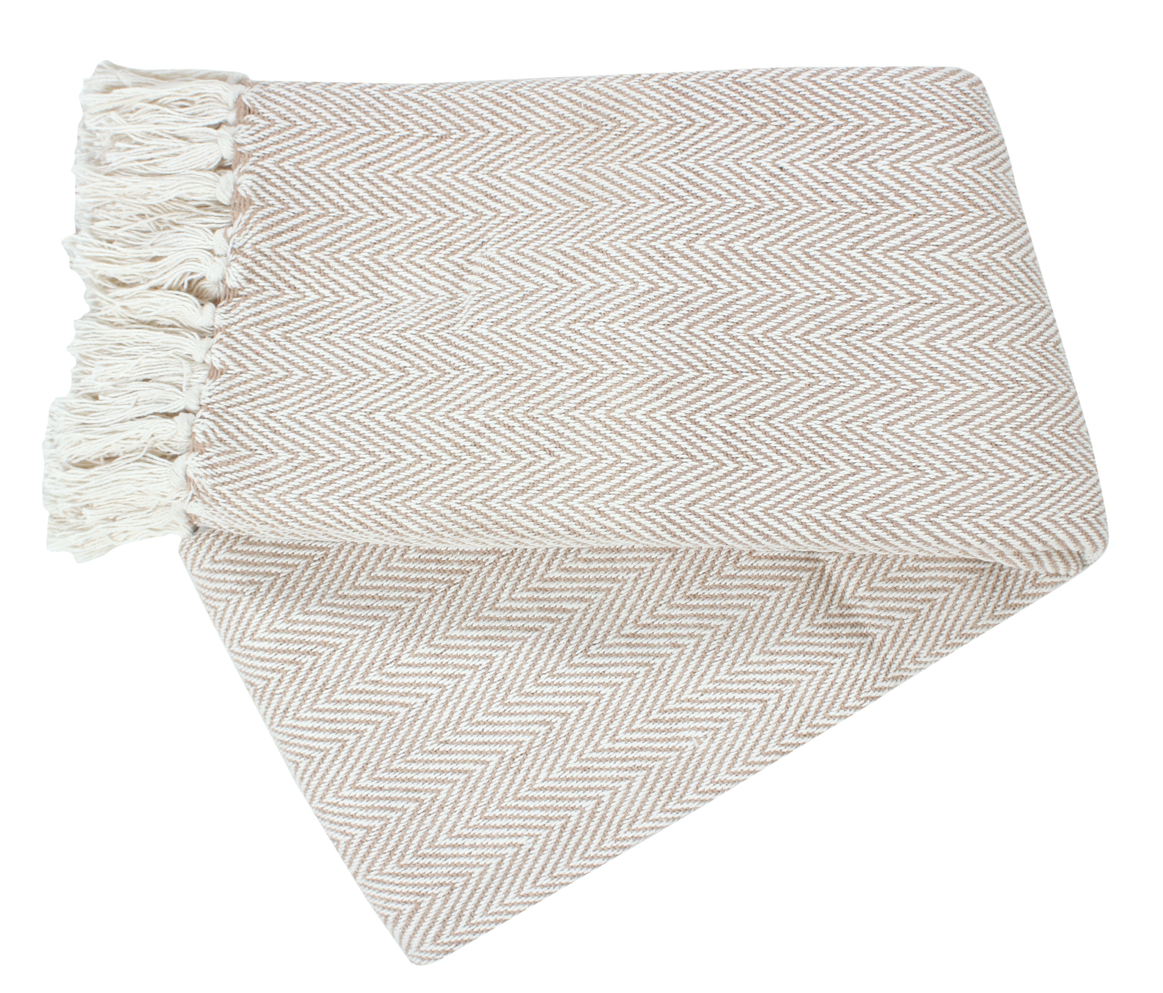 Herringbone Striped Cotton Throws