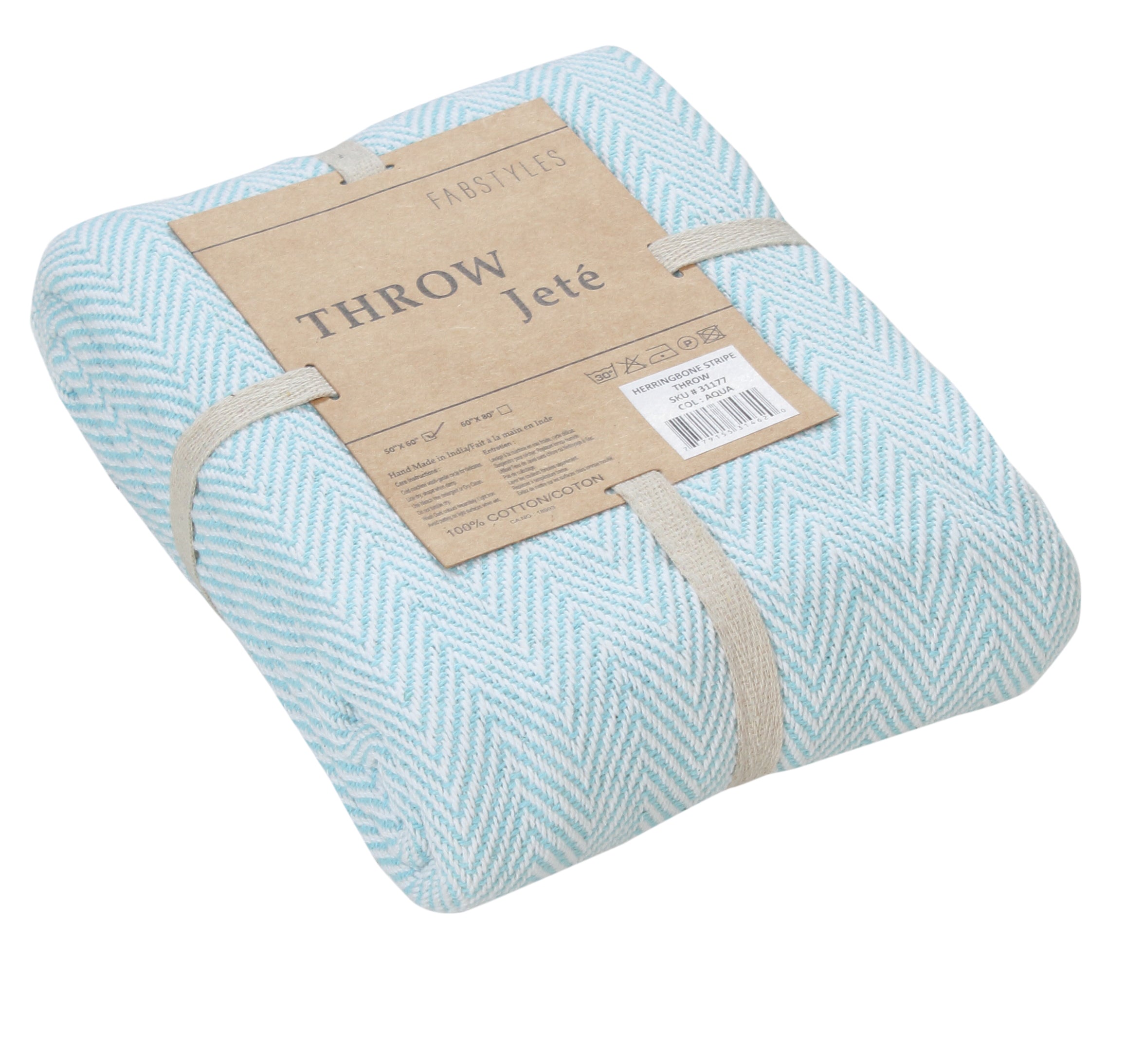 Herringbone Striped Cotton Throws