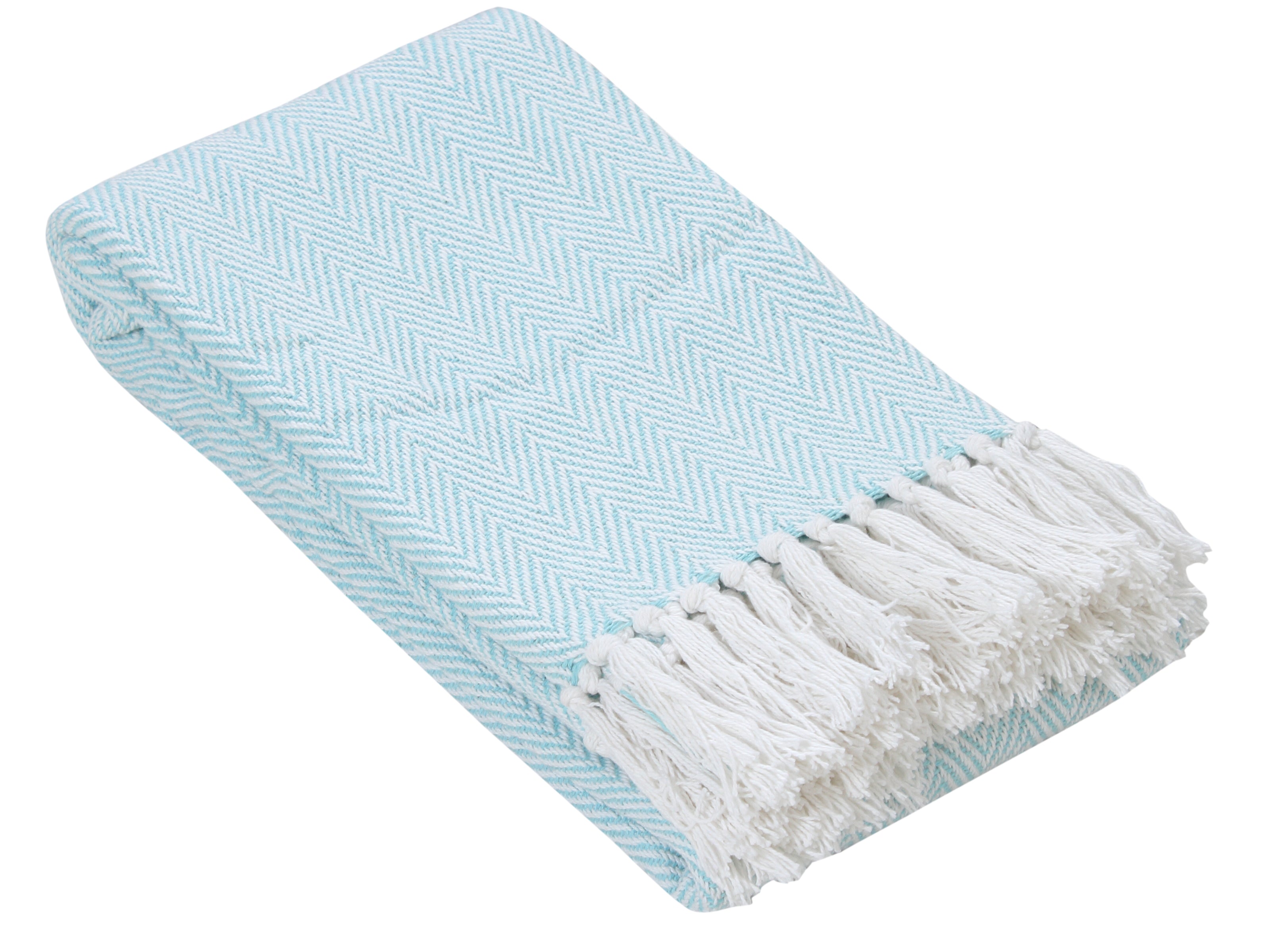 Herringbone Striped Cotton Throws