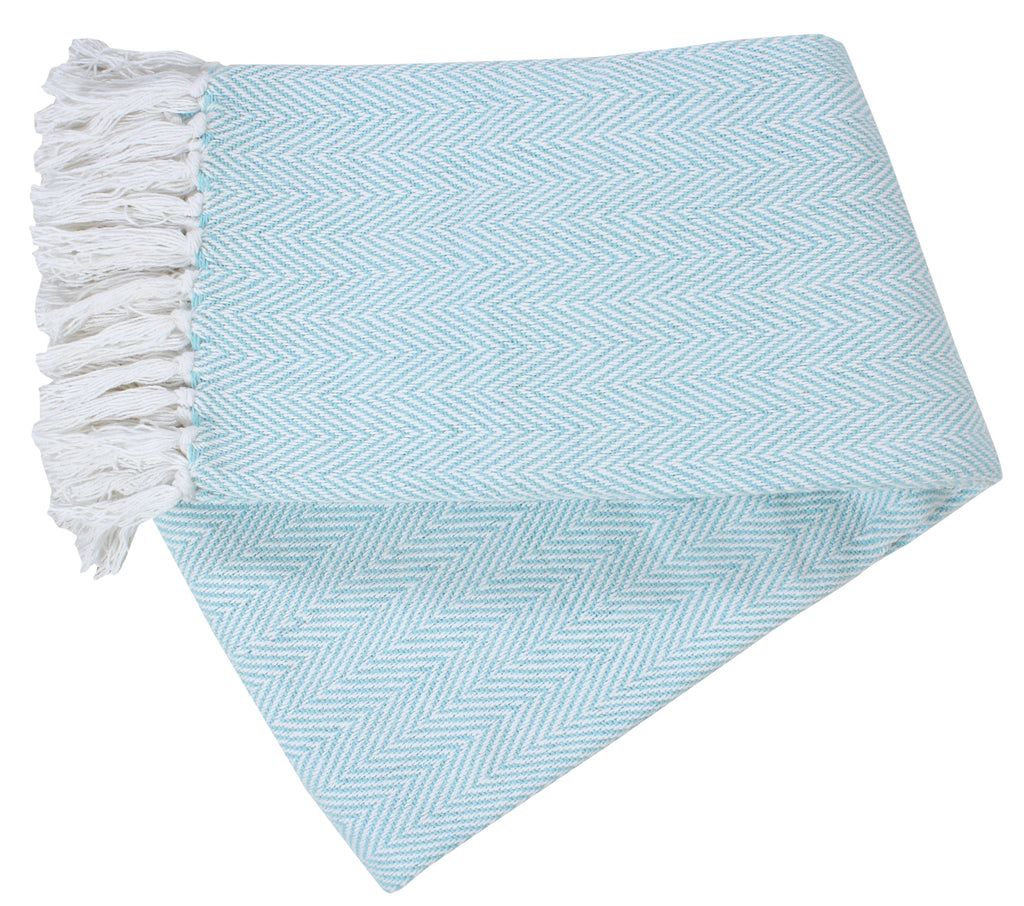Herringbone Striped Cotton Throws