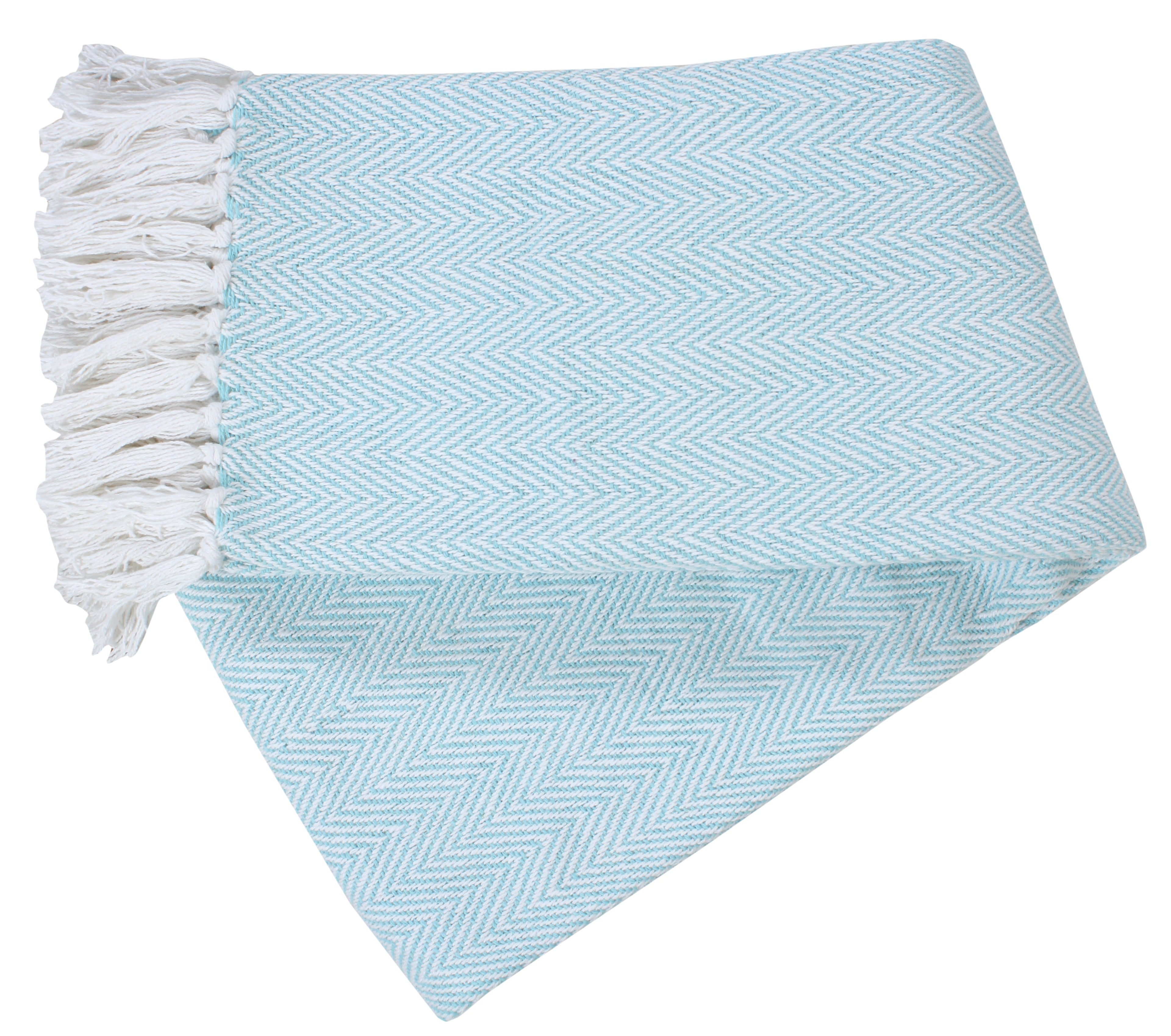 Herringbone Striped Cotton Throws