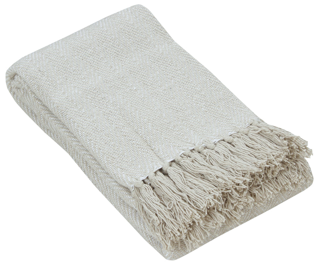 Herringbone Striped Cotton Throws