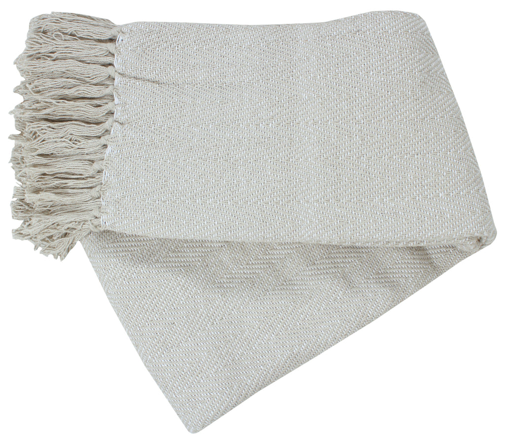 Herringbone Striped Cotton Throws