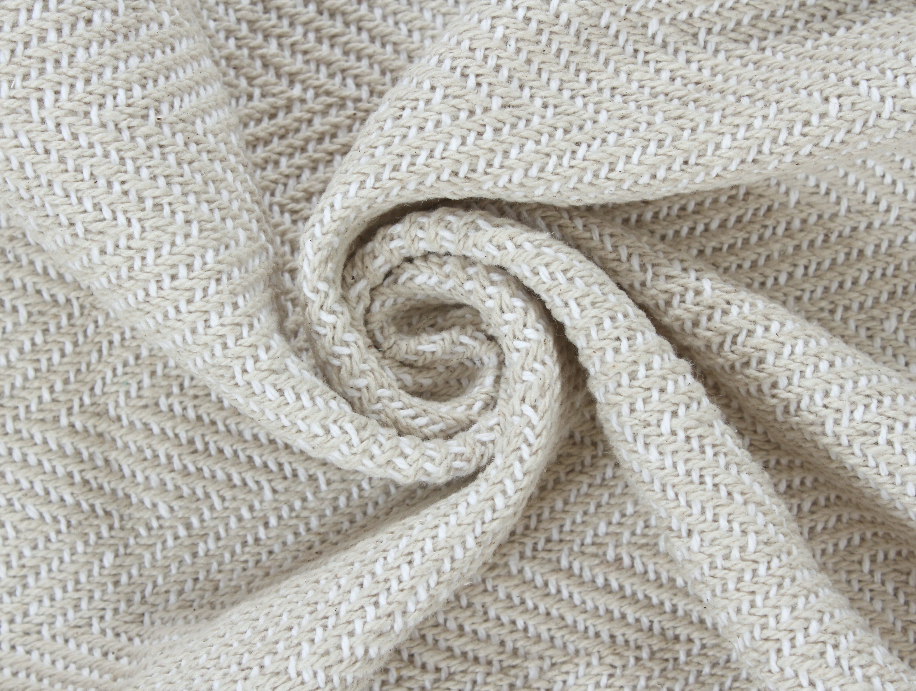 Herringbone Striped Cotton Throws