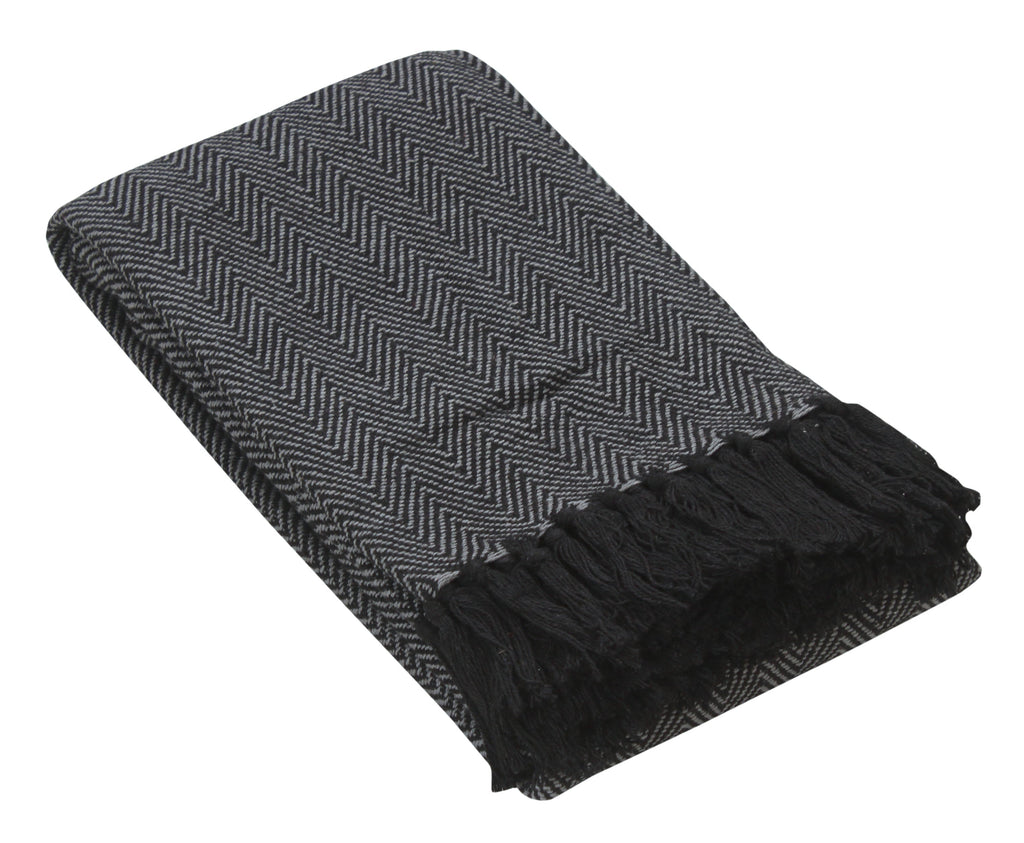 Herringbone Striped Cotton Throws