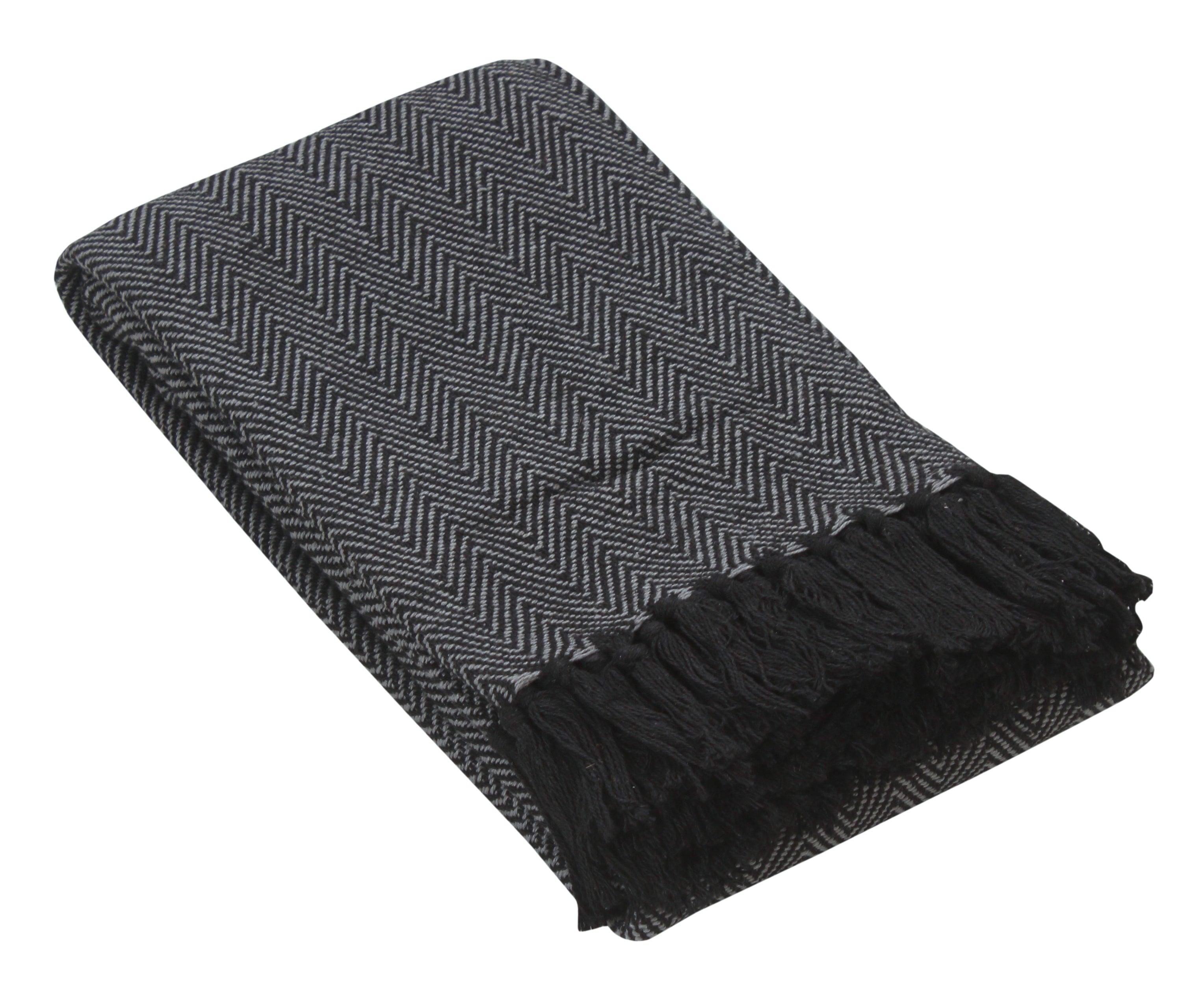 Herringbone Striped Cotton Throws