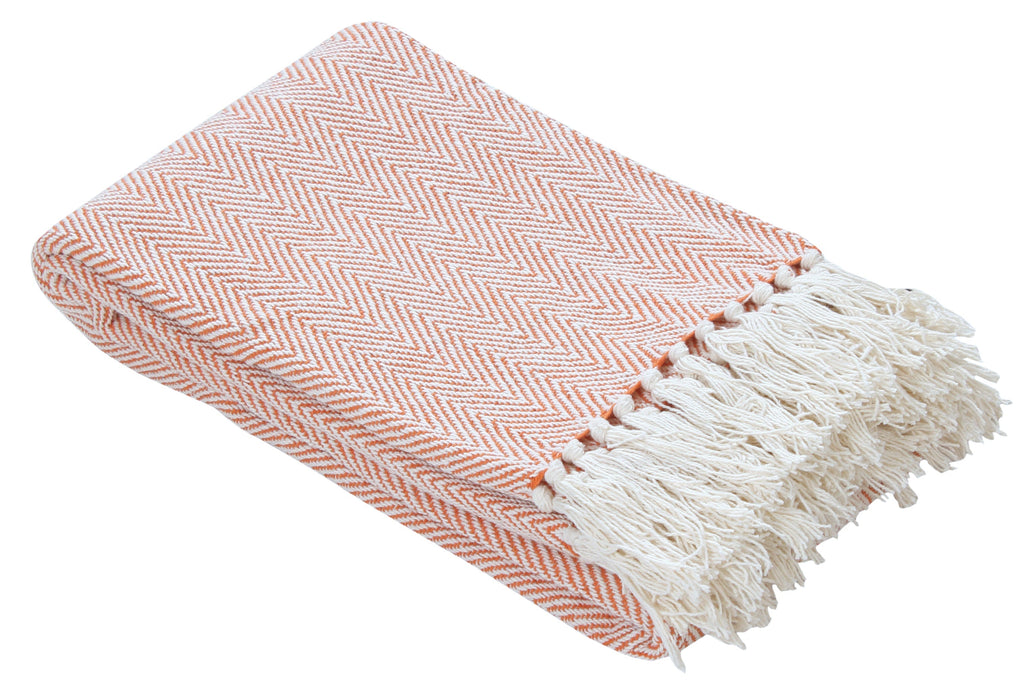 Herringbone Striped Cotton Throws