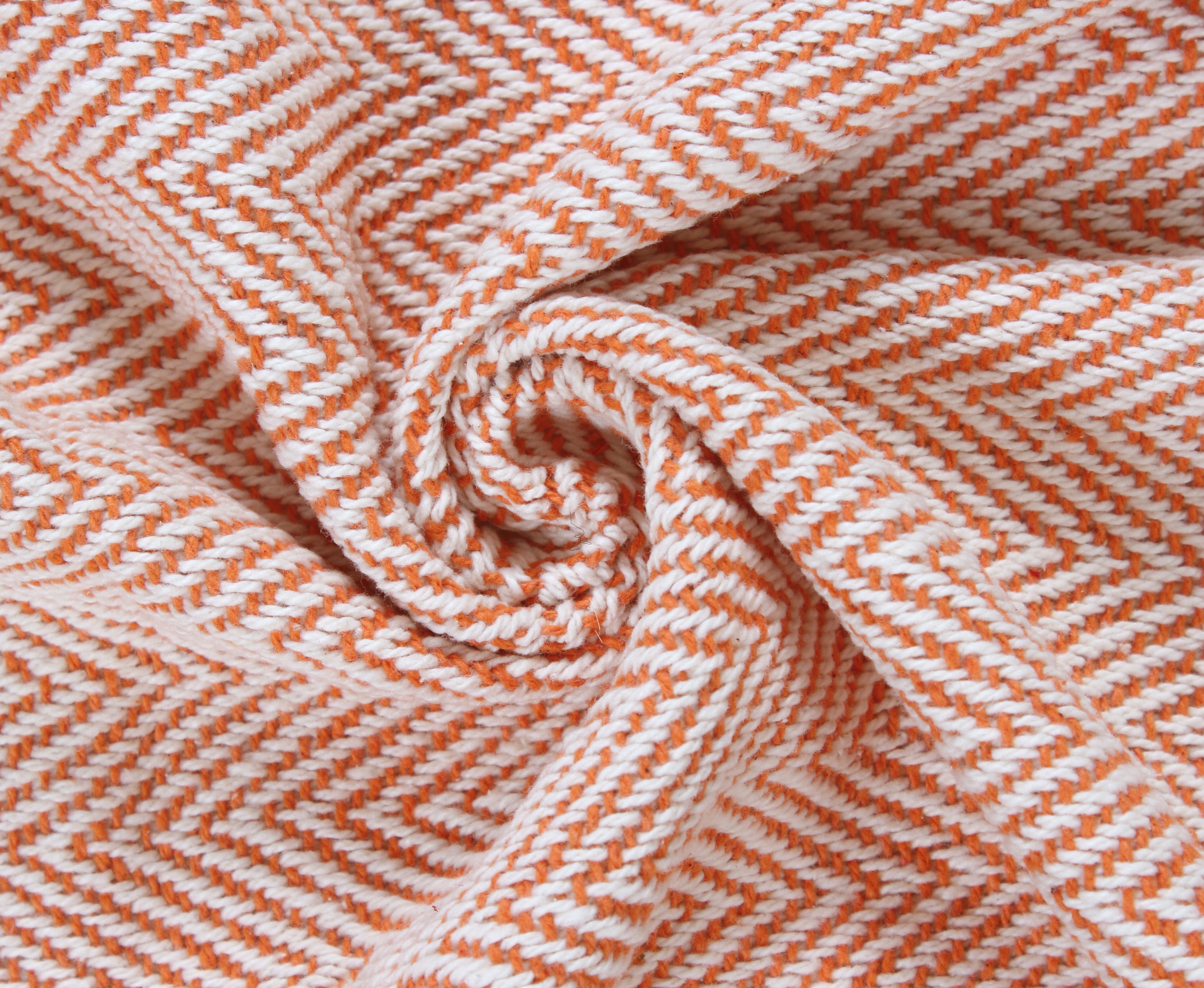 Herringbone Striped Cotton Throws