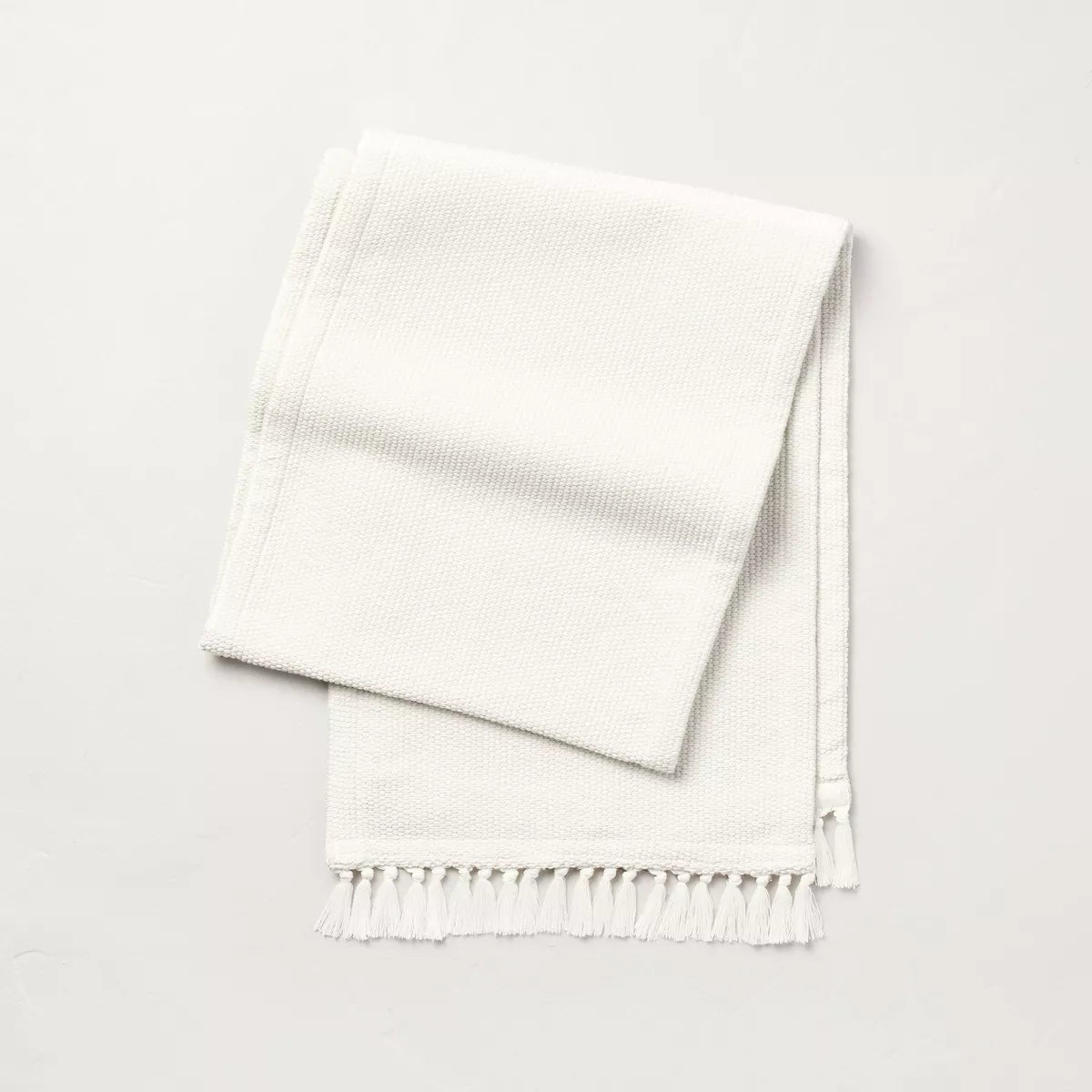 14"x72" Pebble Textured Woven Table Runner Cream - Hearth & Hand with Magnolia