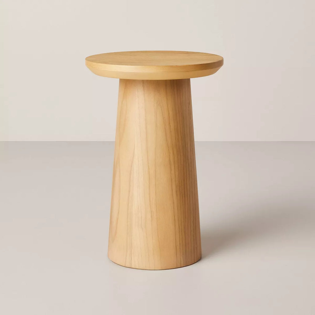 Wooden Round Pedestal Accent Drink Table - Hearth & Hand with Magnolia