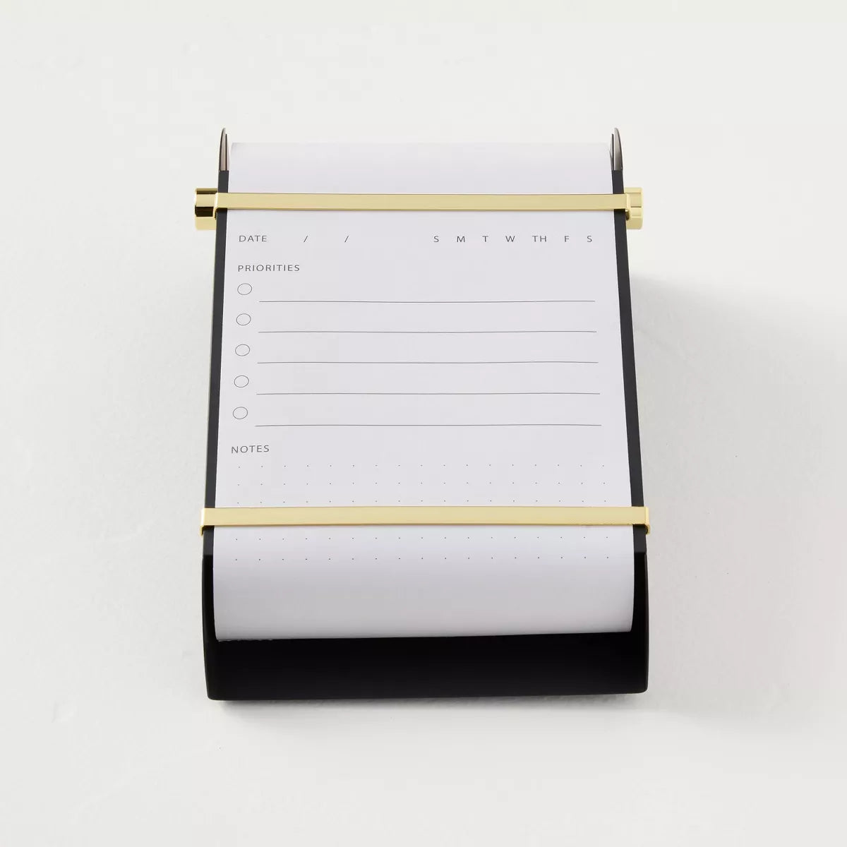 Metal Note Paper Roll Dispenser Black/Brass