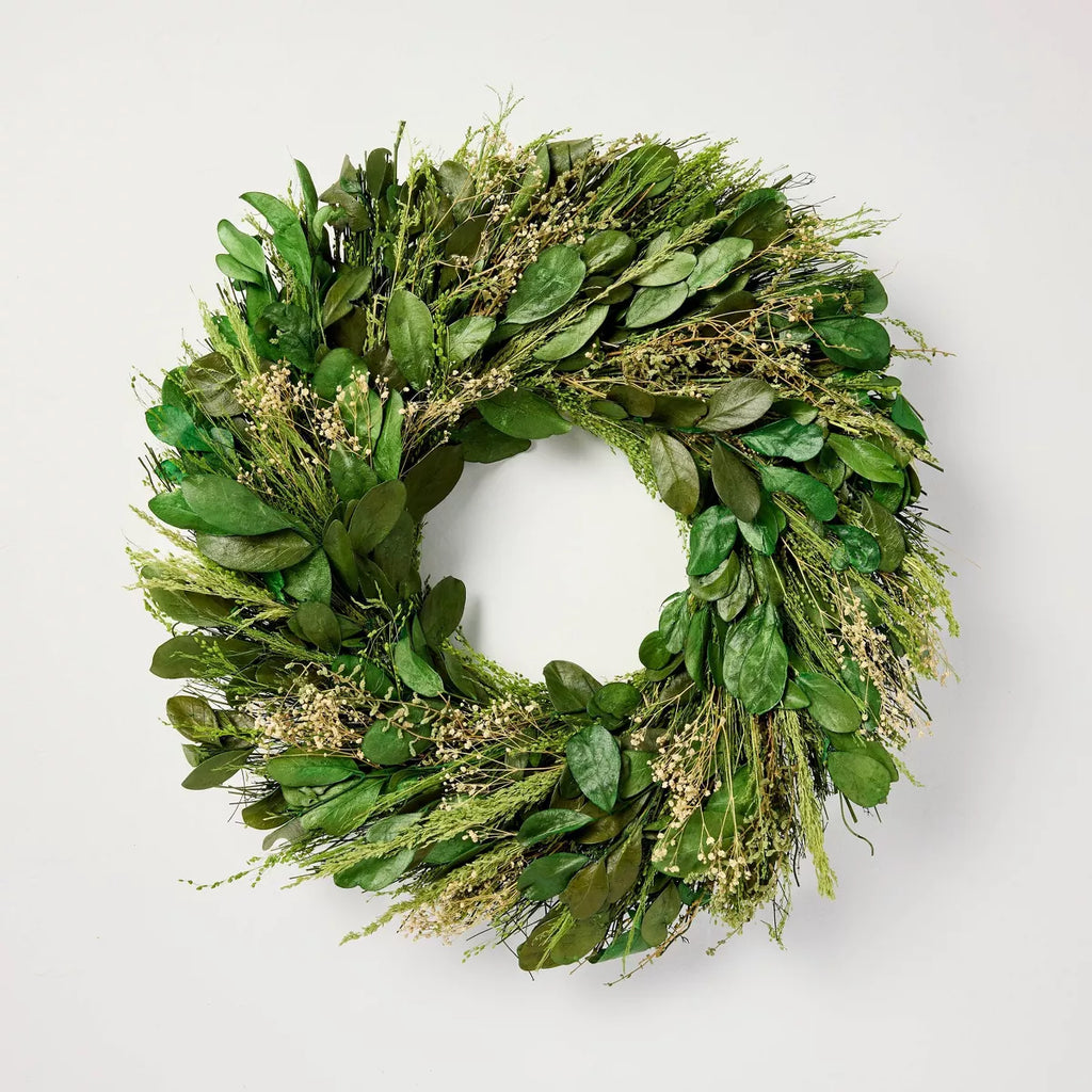 21" Preserved Mixed Leaf and Grass Spring Wreath - Hearth & Hand with Magnolia