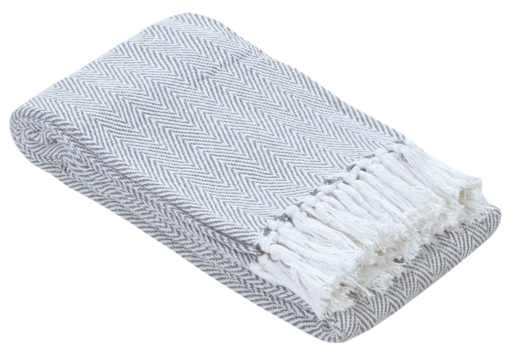 Herringbone Striped Cotton Throws