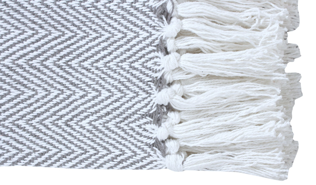 Herringbone Striped Cotton Throws