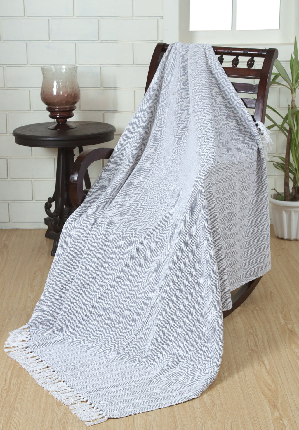 Herringbone Striped Cotton Throws