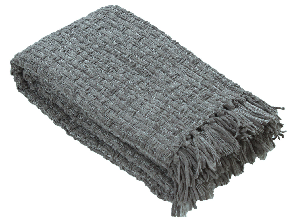 Chenille Basket Weave Throw