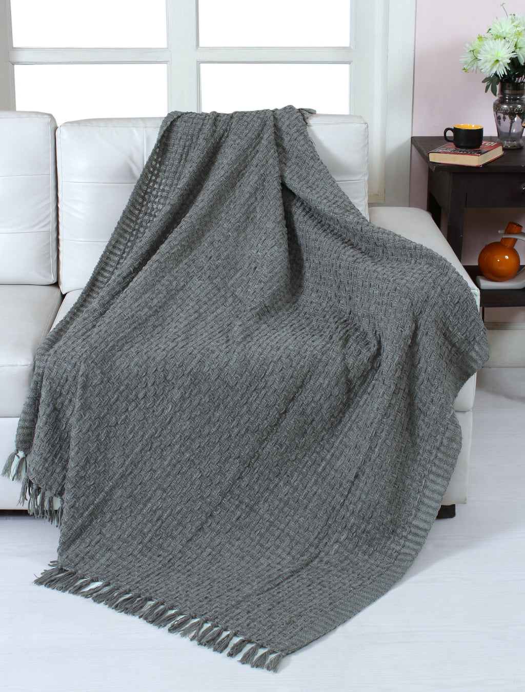 Chenille Basket Weave Throw