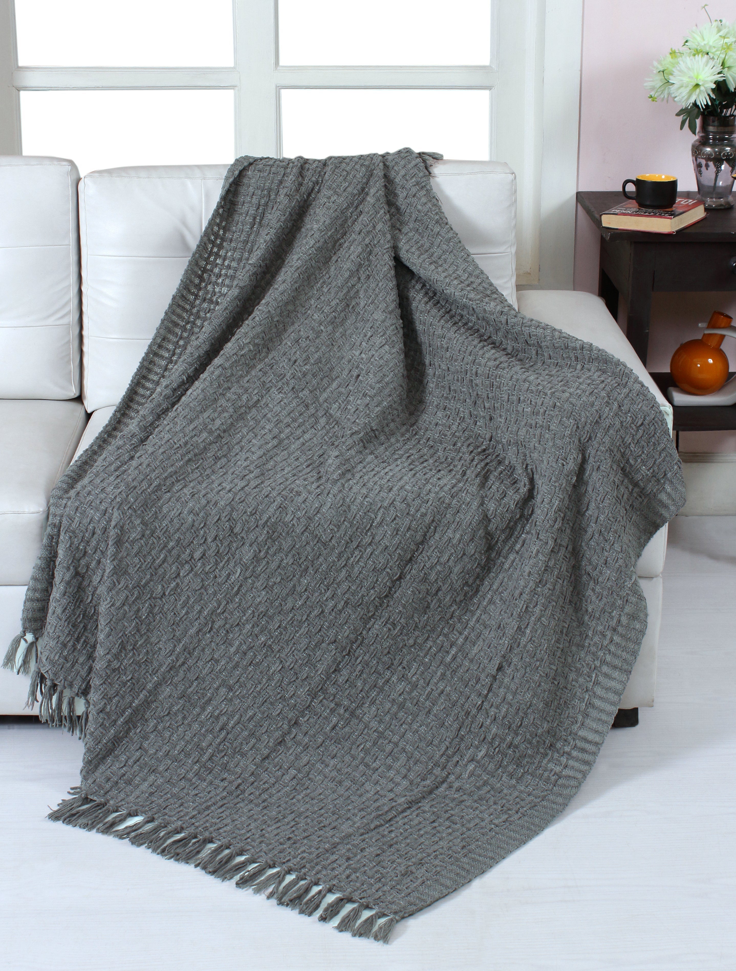 Chenille Basket Weave Throw