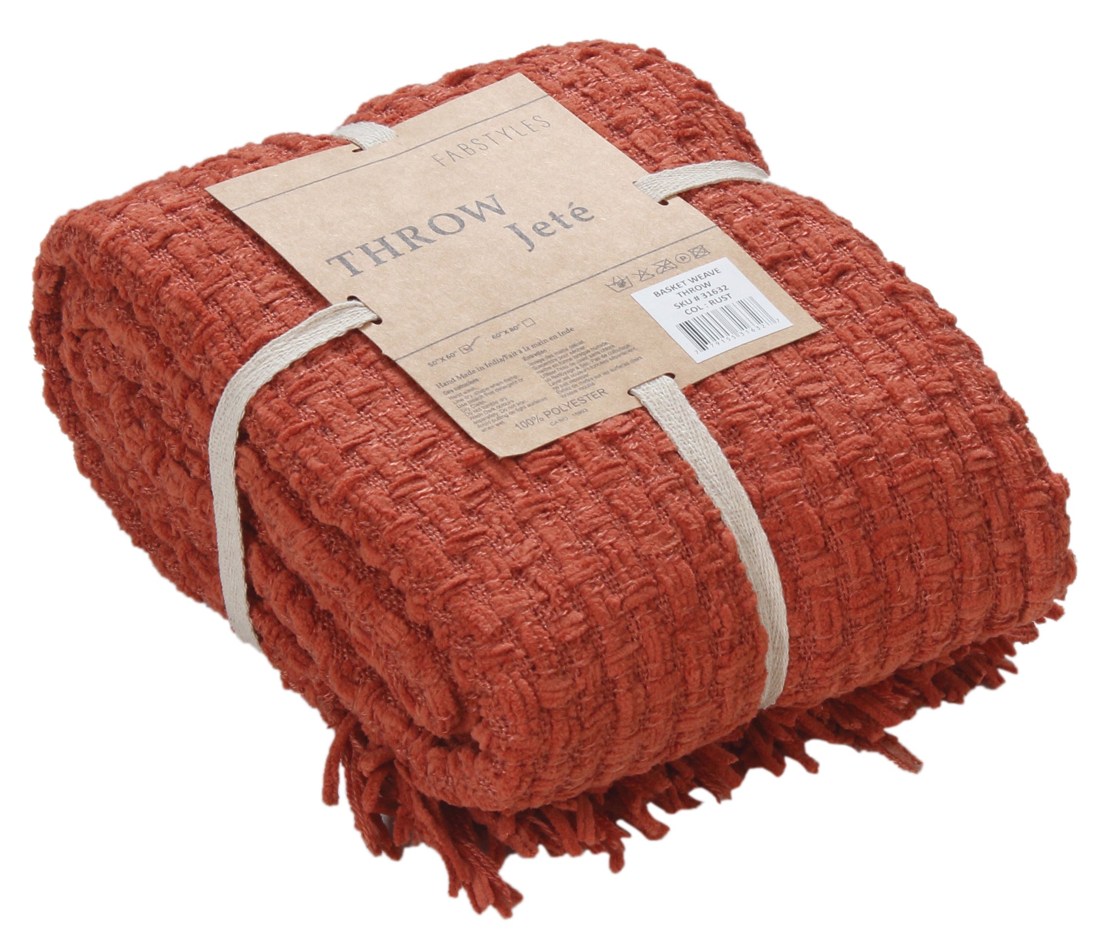 Chenille Basket Weave Throw
