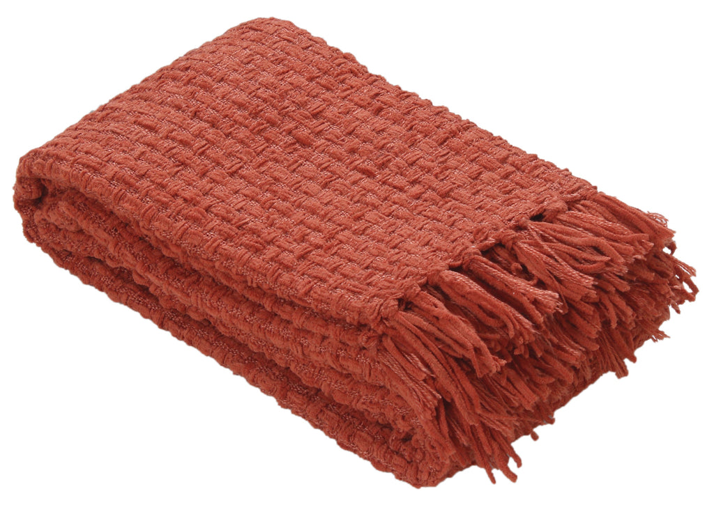 Chenille Basket Weave Throw