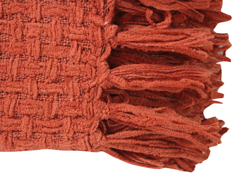 Chenille Basket Weave Throw