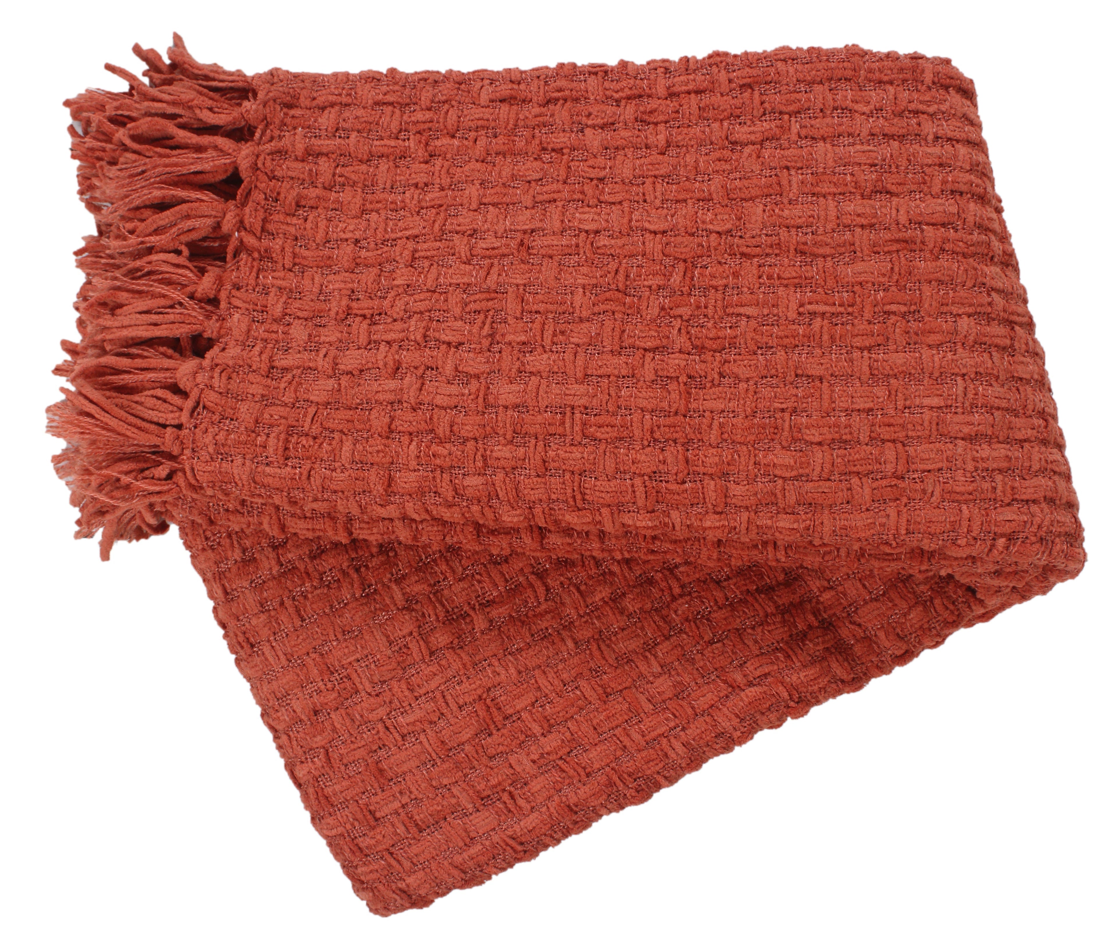 Chenille Basket Weave Throw