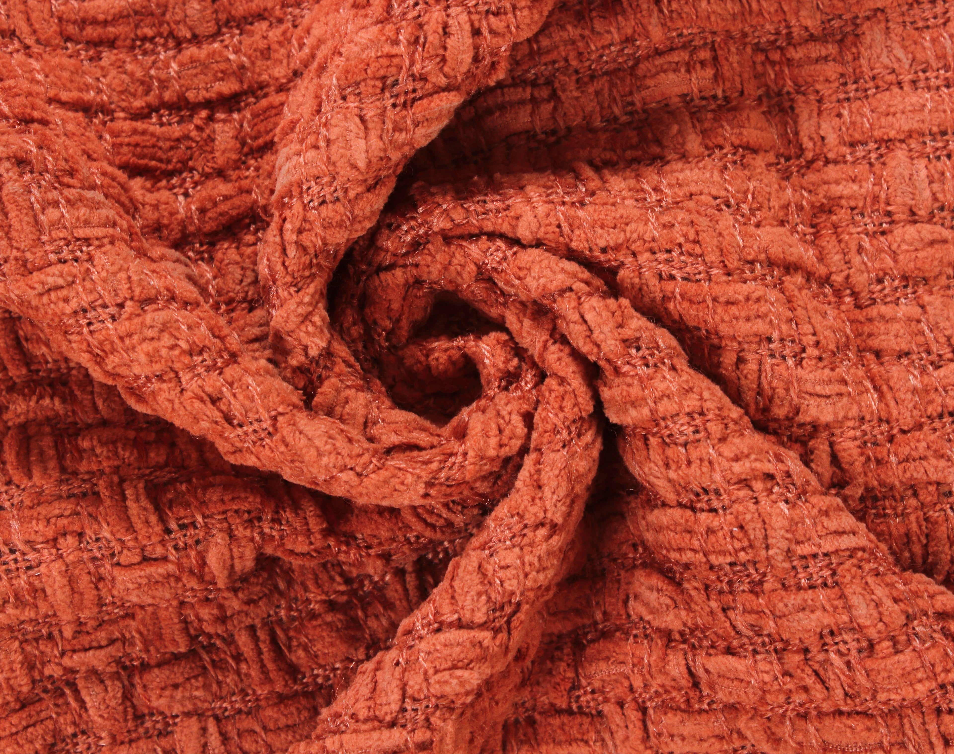 Chenille Basket Weave Throw