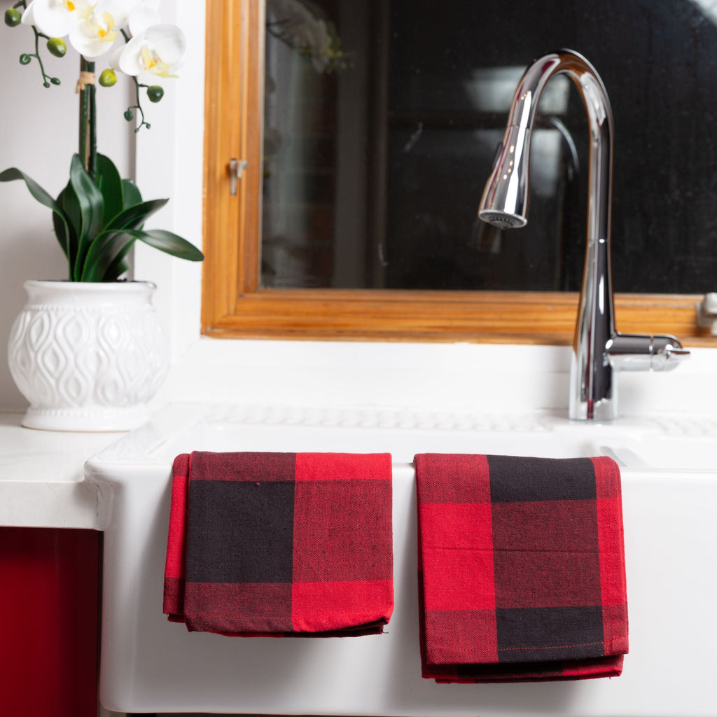 Buffalo Check Cotton Kitchen Towel - Set of 2