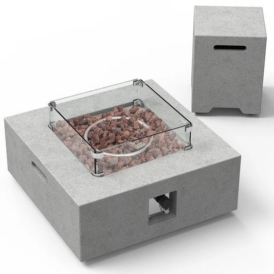 Ahuva 18.4'' H x 35'' W Propane Outdoor Fire Pit Table