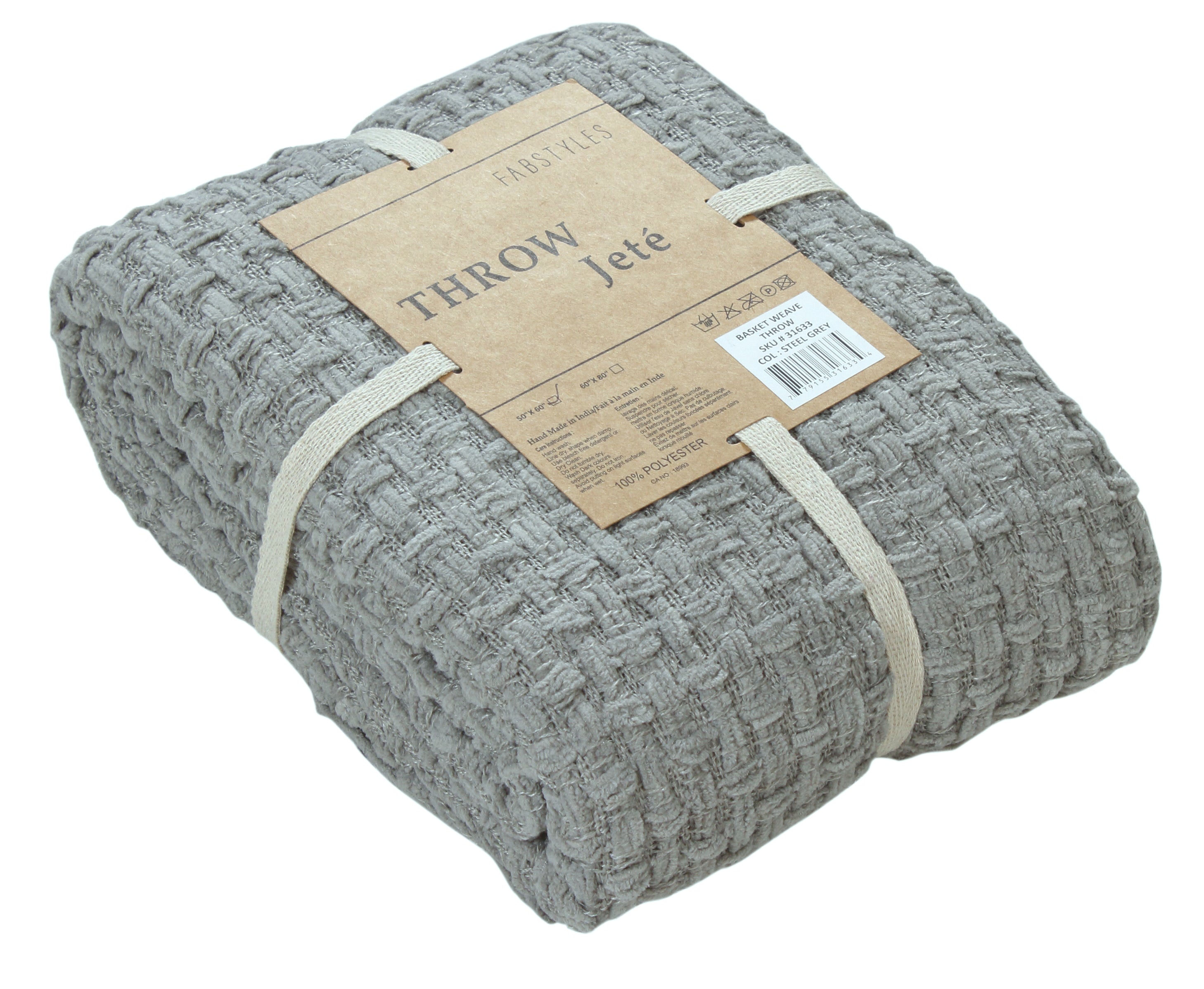 Chenille Basket Weave Throw