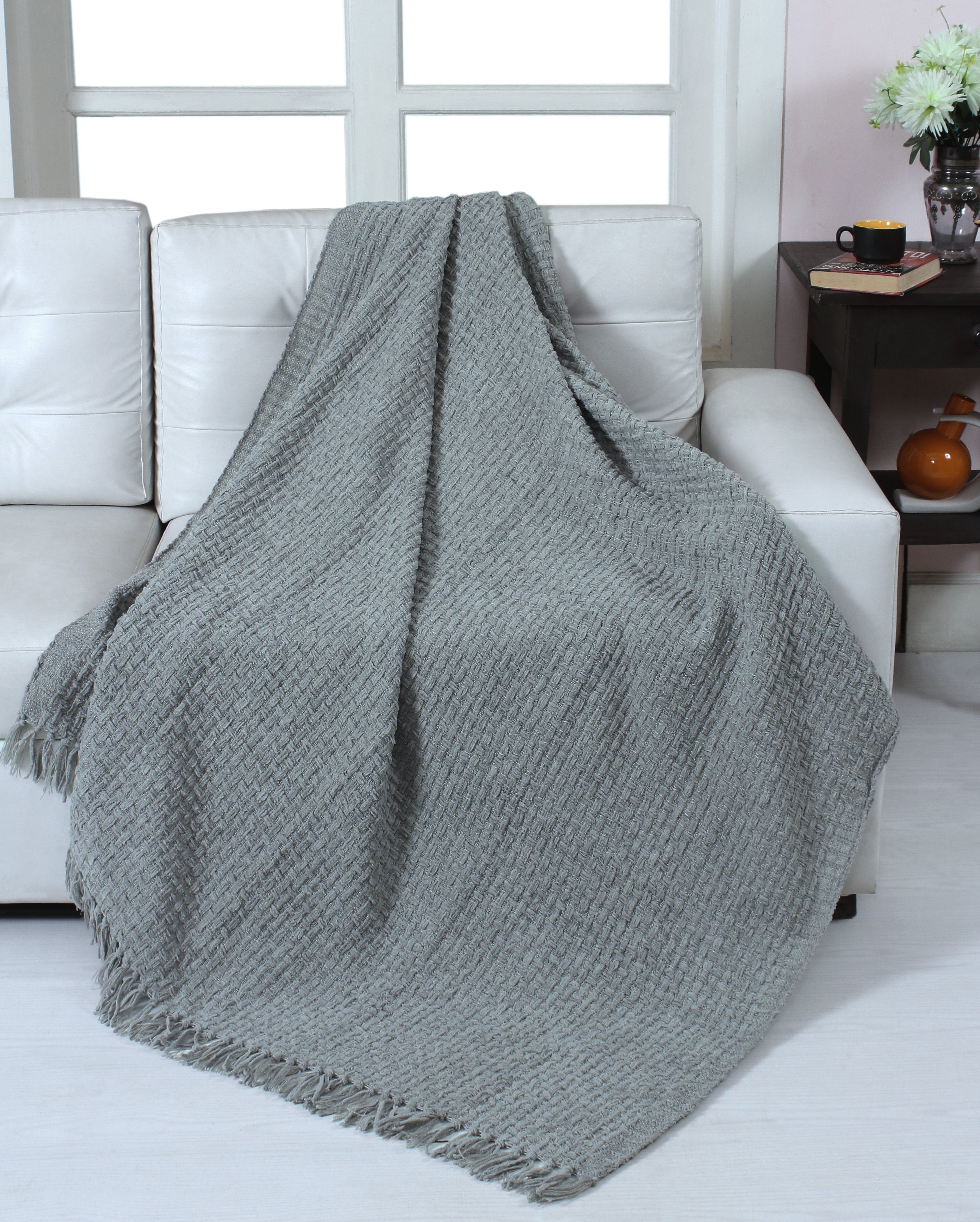 Chenille Basket Weave Throw