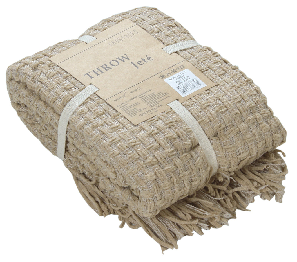 Chenille Basket Weave Throw