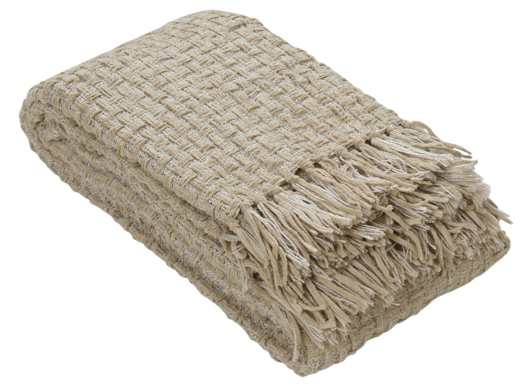 Chenille Basket Weave Throw
