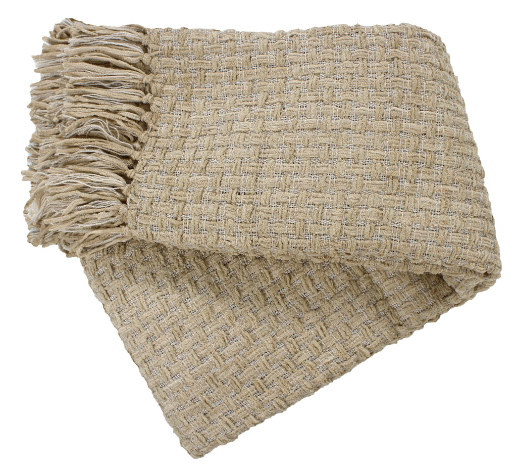 Chenille Basket Weave Throw