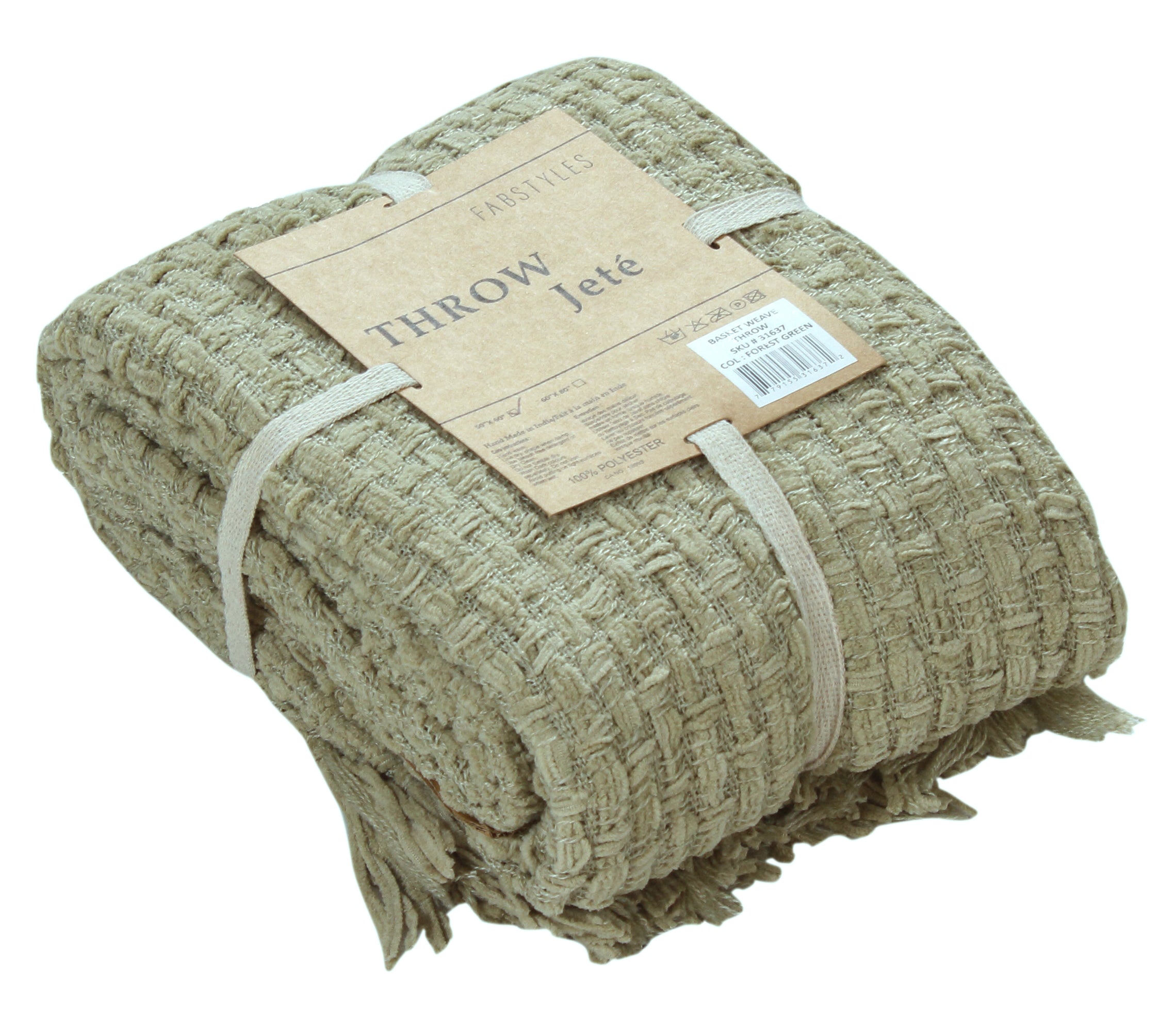 Chenille Basket Weave Throw