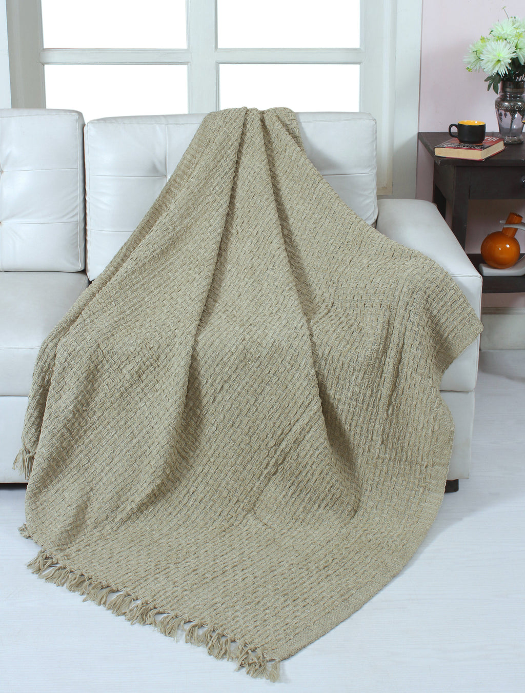 Chenille Basket Weave Throw