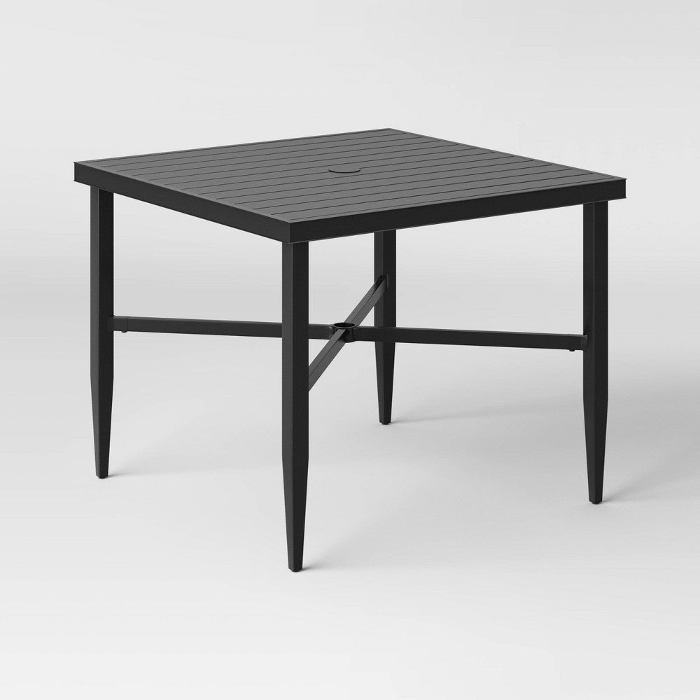 Searsburg Aluminum 4 Person Slat Top Square Patio Dining Table, Outdoor Furniture - Threshold™