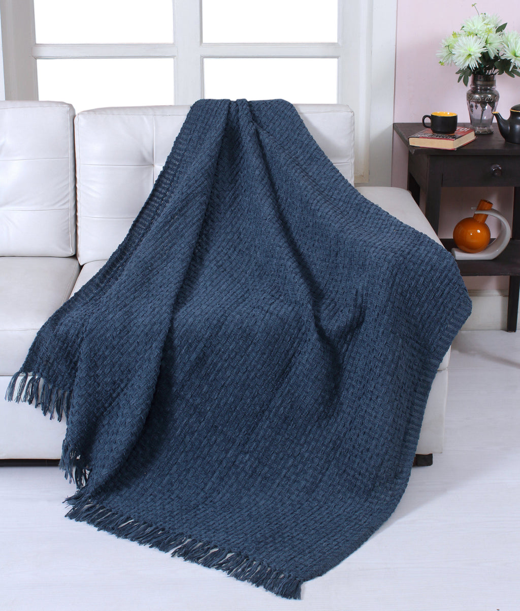 Chenille Basket Weave Throw