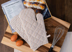 BISTRO STRIPE-OVEN MITTS-SET OF 2