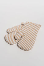 BISTRO STRIPE-OVEN MITTS-SET OF 2