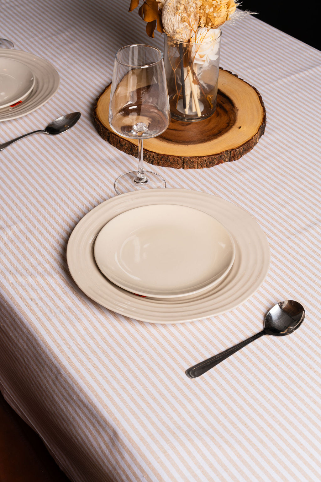 BISTRO STRIPE-TABLE CLOTH